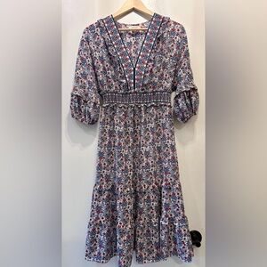 Max Studio Multicolor Floral Midi Dress